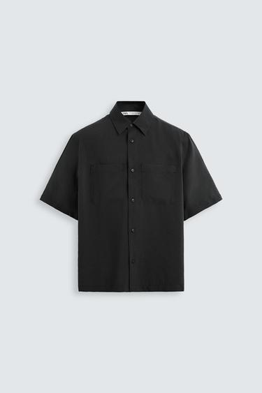 RELAXED FIT FLOWING SHIRT - Black by Zara
