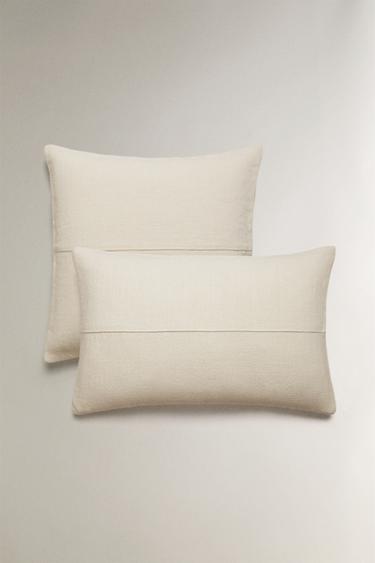 CUSHION COVER WITH STITCHING – Ekrü a ZARA-tól – 0 kép