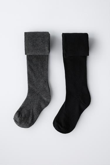 LOT DE DEUX COLLANTS UNIS - Noir de Zara - Image 3