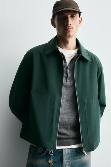 BLOUSON TECHNIQUE ZIPPÉ - Vert de Zara - Image 5
