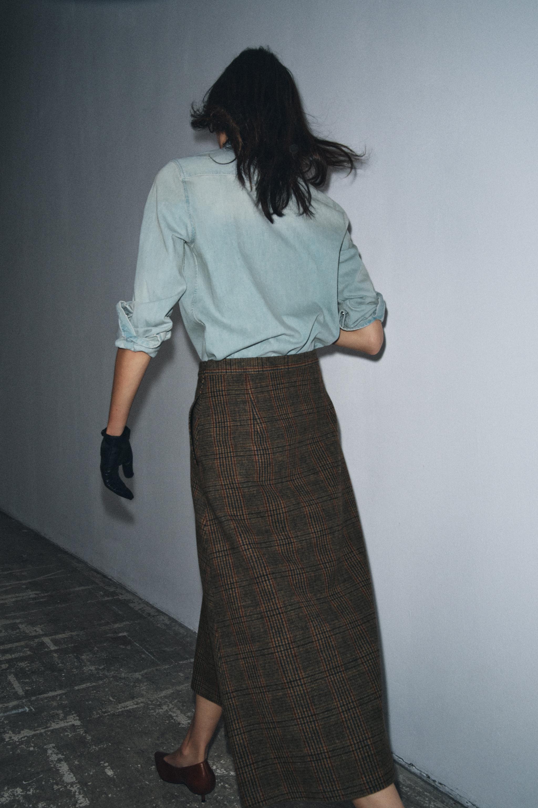 PLAID PLEATED SKIRT WITH WOOL ZW COLLECTION
