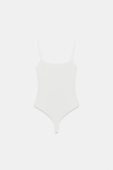 SQUARE NECK BODYSUIT - White by Zara