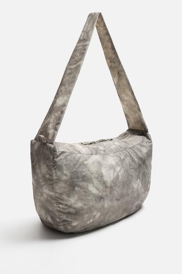 SAC EN NYLON À EFFET USÉ - Gris de Zara - Image 1