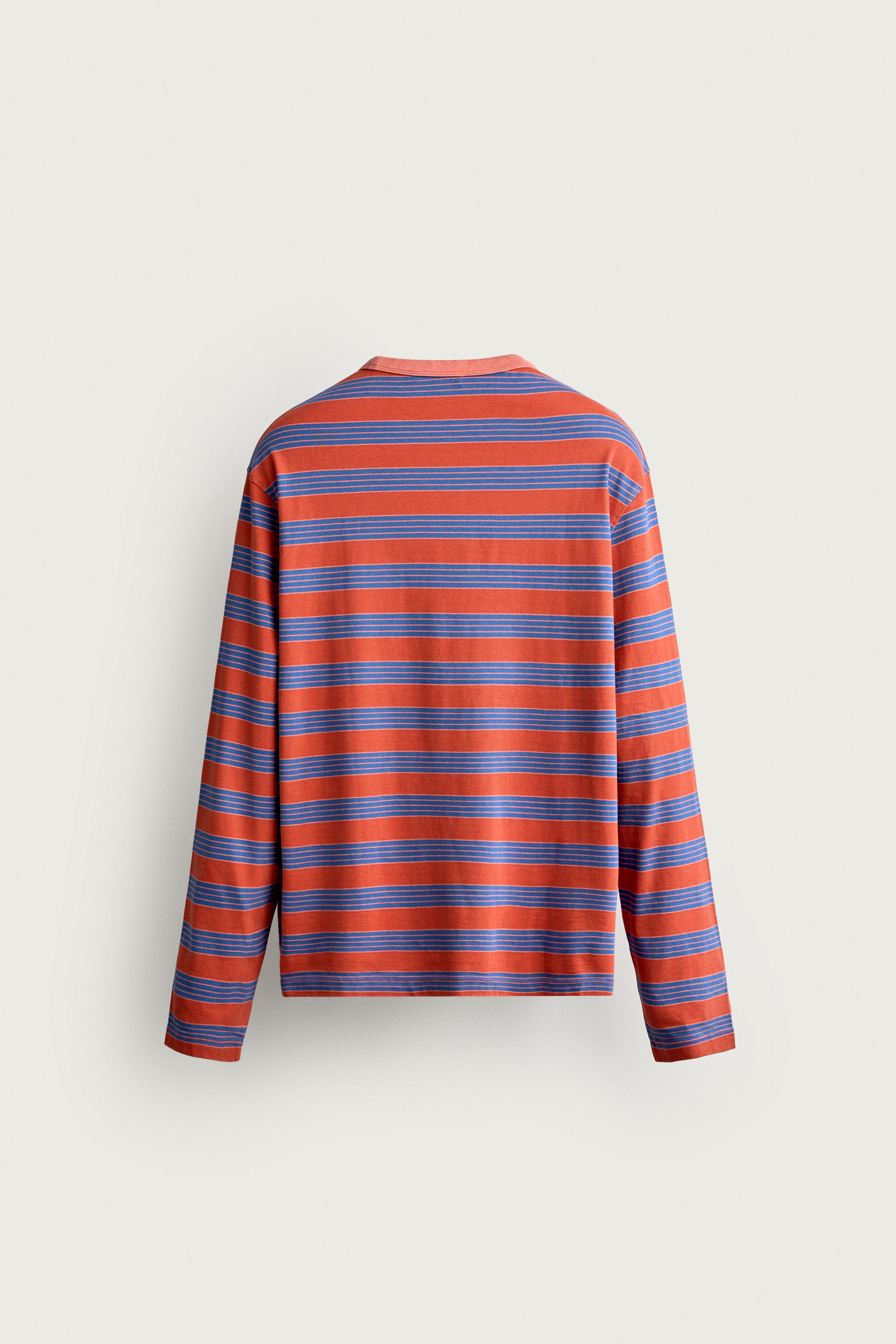 Zara ÇİZGİLİ UZUN KOLLU T-SHIRT görsel 7