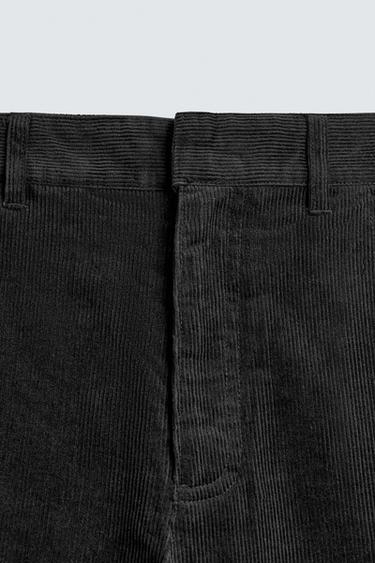 FLARE CORDUROY TROUSERS - Black by Zara - Image 8