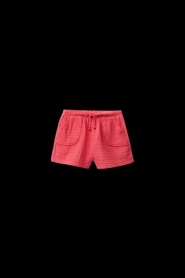 BERMUDA TEXTURA COMBINADA - Rojo de Zara - Imagen 0