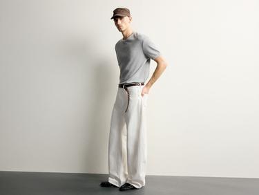 BALLOON FIT JEANS — Oyster-white 2