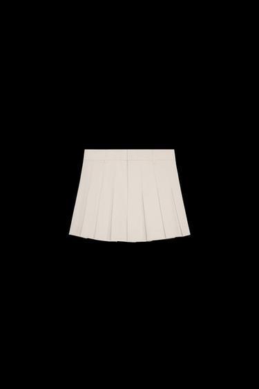 BOX PLEAT SKORT - Light grey by Zara
