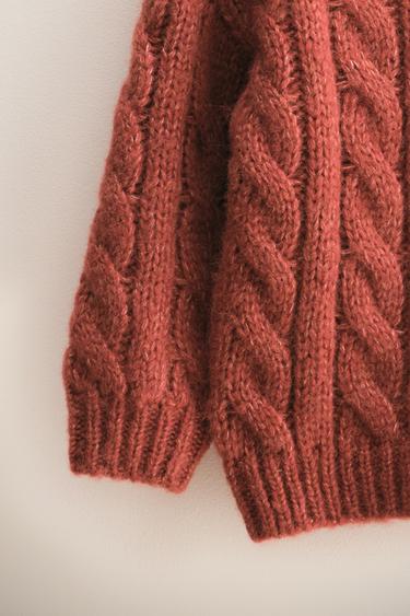 ZARA TIMELESS - PULL EN MAILLE À TORSADES AVEC LAINE - Tuile de Zara - Image 3