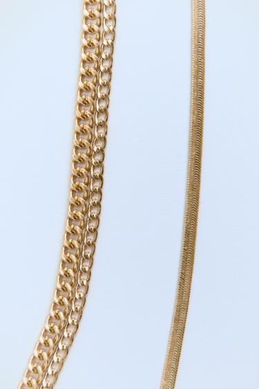 PACK 3 COLLIERS CHAÎNE MAILLE - Doré de Zara - Image 3