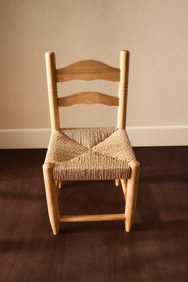 KIDS' WOODEN CHAIR - Light beige by Zara