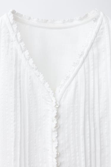 ROMANTIC SHIRT WITH PINTUCKS - White by Zara - Image 2