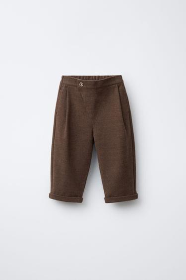 PANTALÓN BAGGY SOFT TOUCH - Marrón de Zara - Imagen 0
