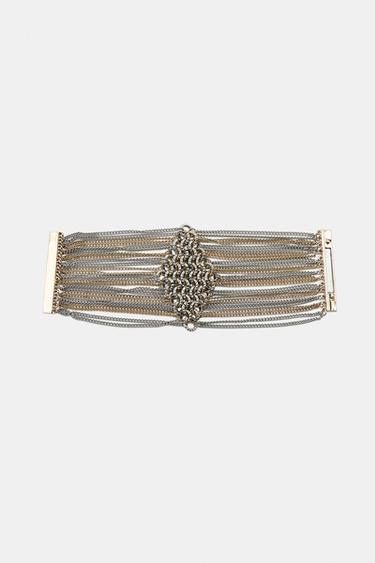 BRACELET CHAÎNES ANNEAUX - Or / Argent de Zara - Image 3