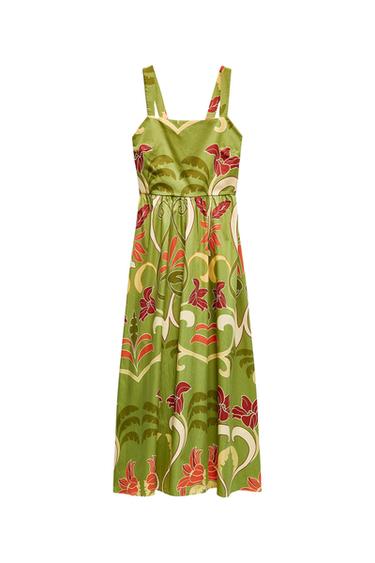 PRINTED MIDI DRESS ZW COLLECTION