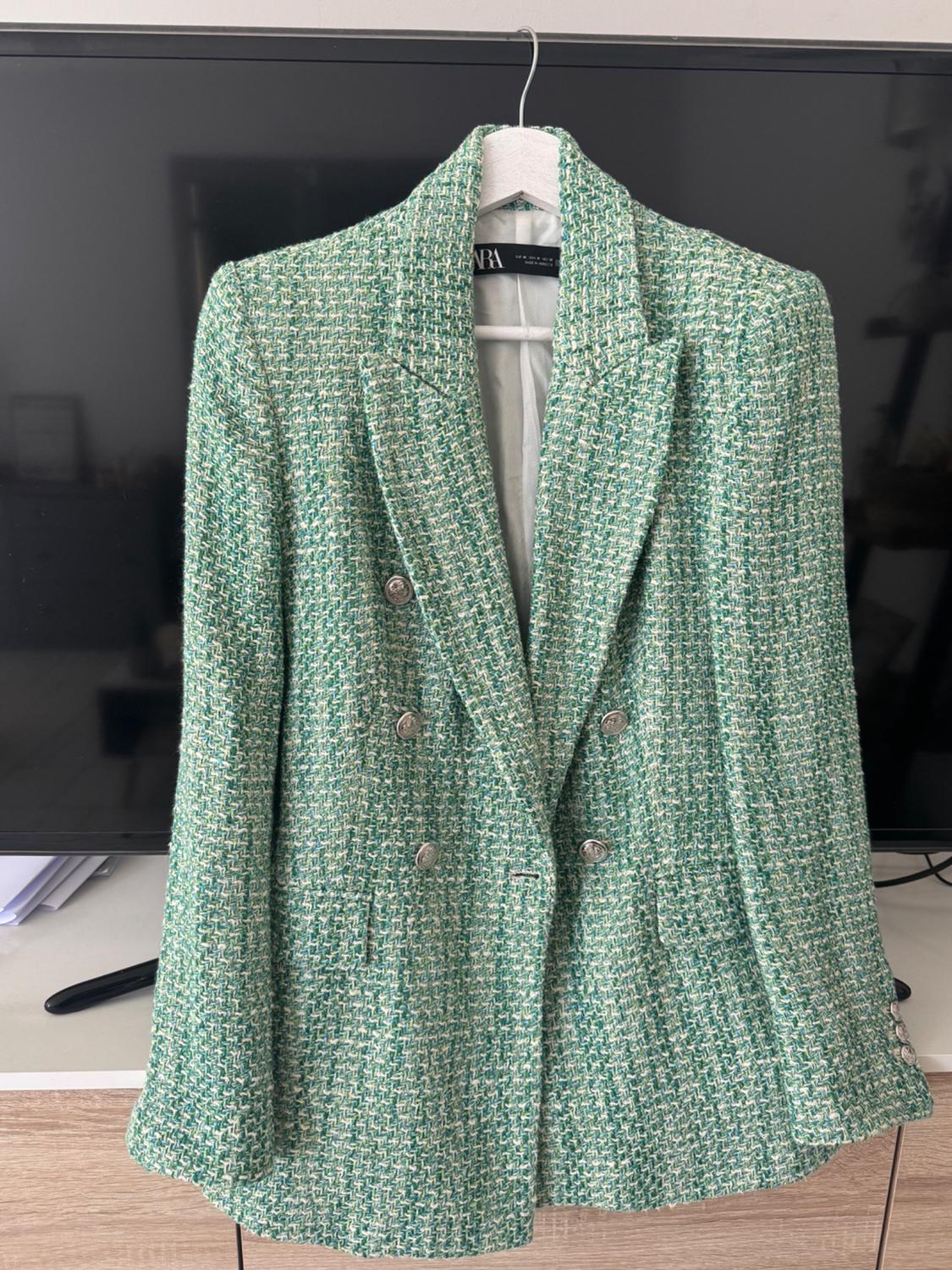 TEXTURED DOUBLE-BREASTED BLAZER - Image 5
