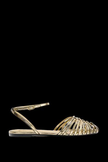 CANGREJERA PLANA EFECTO METALIZADO - Oro de Zara