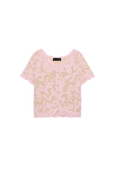 Zara ŽAKARD KARDIGAN KRATKIH RUKAVA – jedini