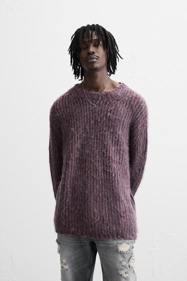 JERSEY TEXTURA CEPILLADO - Burgundy de Zara