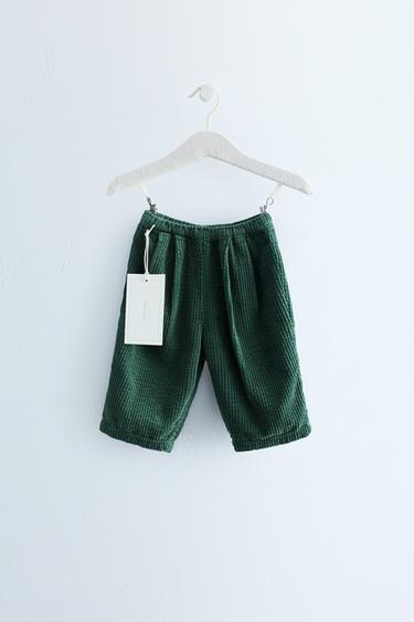 Zara Timeless - Balloon Corduroy Pants — Mid-green 1
