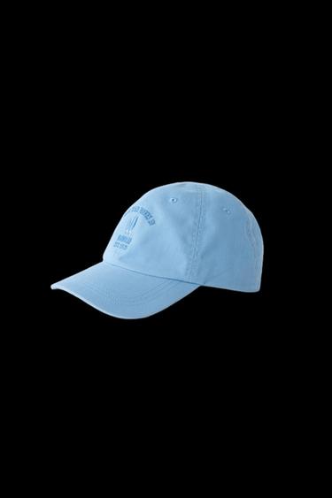 GORRA EFECTO LAVADO BORDADO - Azul de Zara