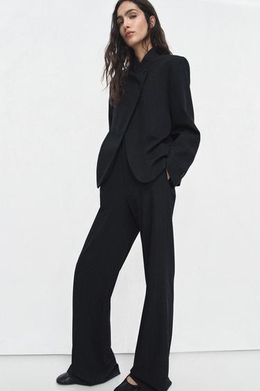 CONJUNTO BLAZER Y PANTALÓN RAYA DIPOMÁTICA ZW COLLECTION - Celeste lavado de Zara - Imagen 0