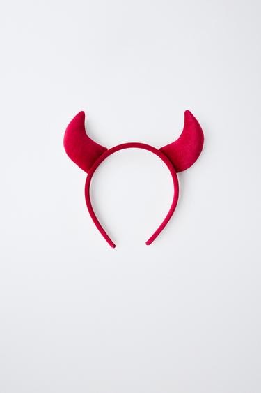 DEVIL COSTUME HORN HEADBAND — Red 2