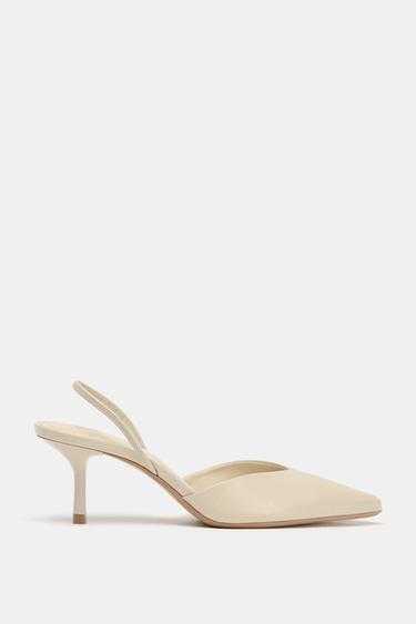 STILETTO HEEL MULES - Ecru White by Zara