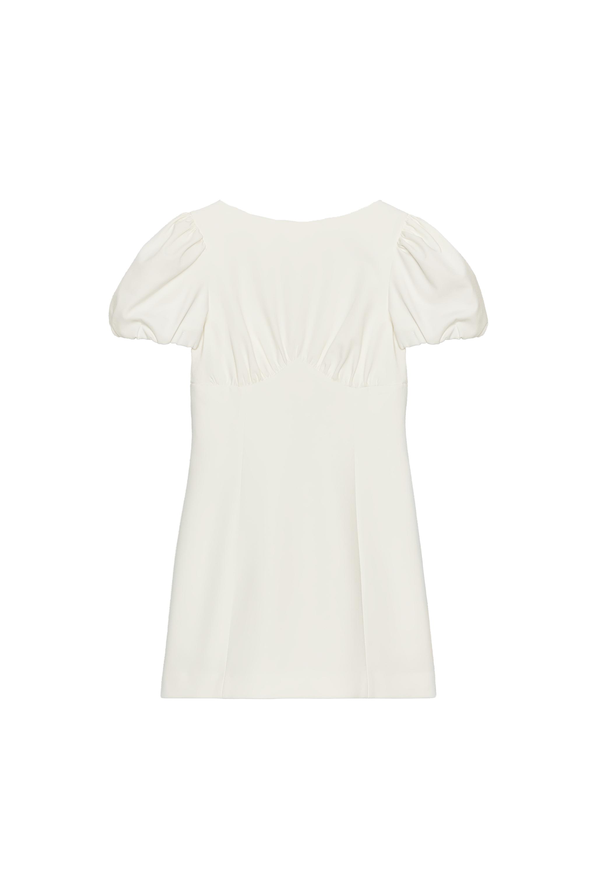 SHORT PLEATED DRESS WITH POCKETS - White | ZARA United States SHORT PLEATED DRESS WITH POCKETS - White | ZARA United States