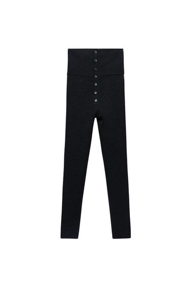 KNIT LEGGINGS WITH BUTTONS