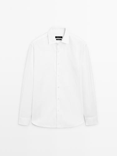 Zara Regular fit textured shirt - White - Image 0