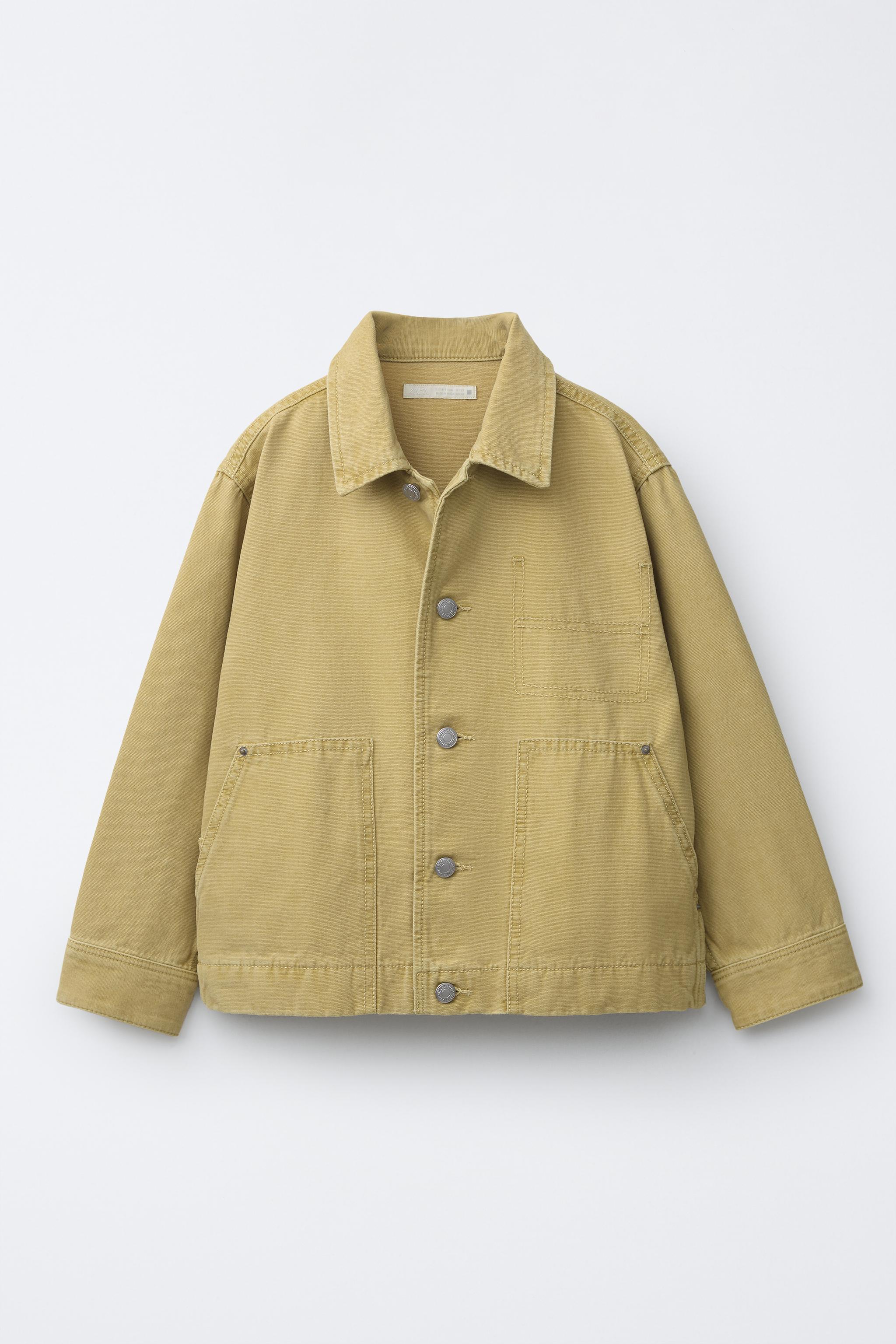キャンバス ポケット シャツジャケット - マスタード | ZARA Japan / 日本