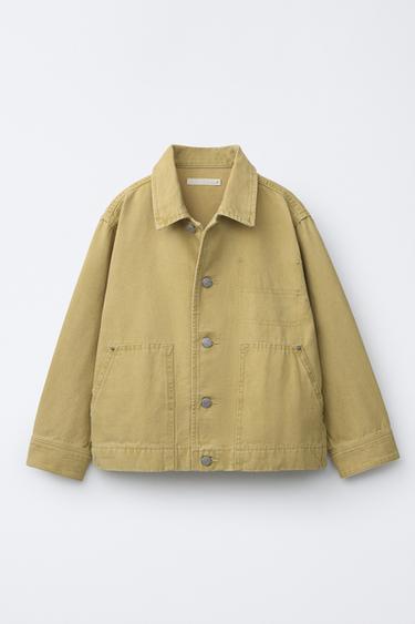 CANVAS OVERSHIRT WITH POCKETS - Mustard by Zara - Image 0