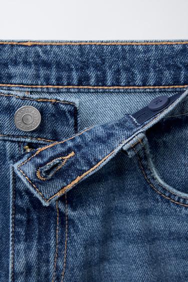 RELAXED FIT BAGGY DENIM BERMUDA SHORTS - Blue / Green by Zara - Image 2