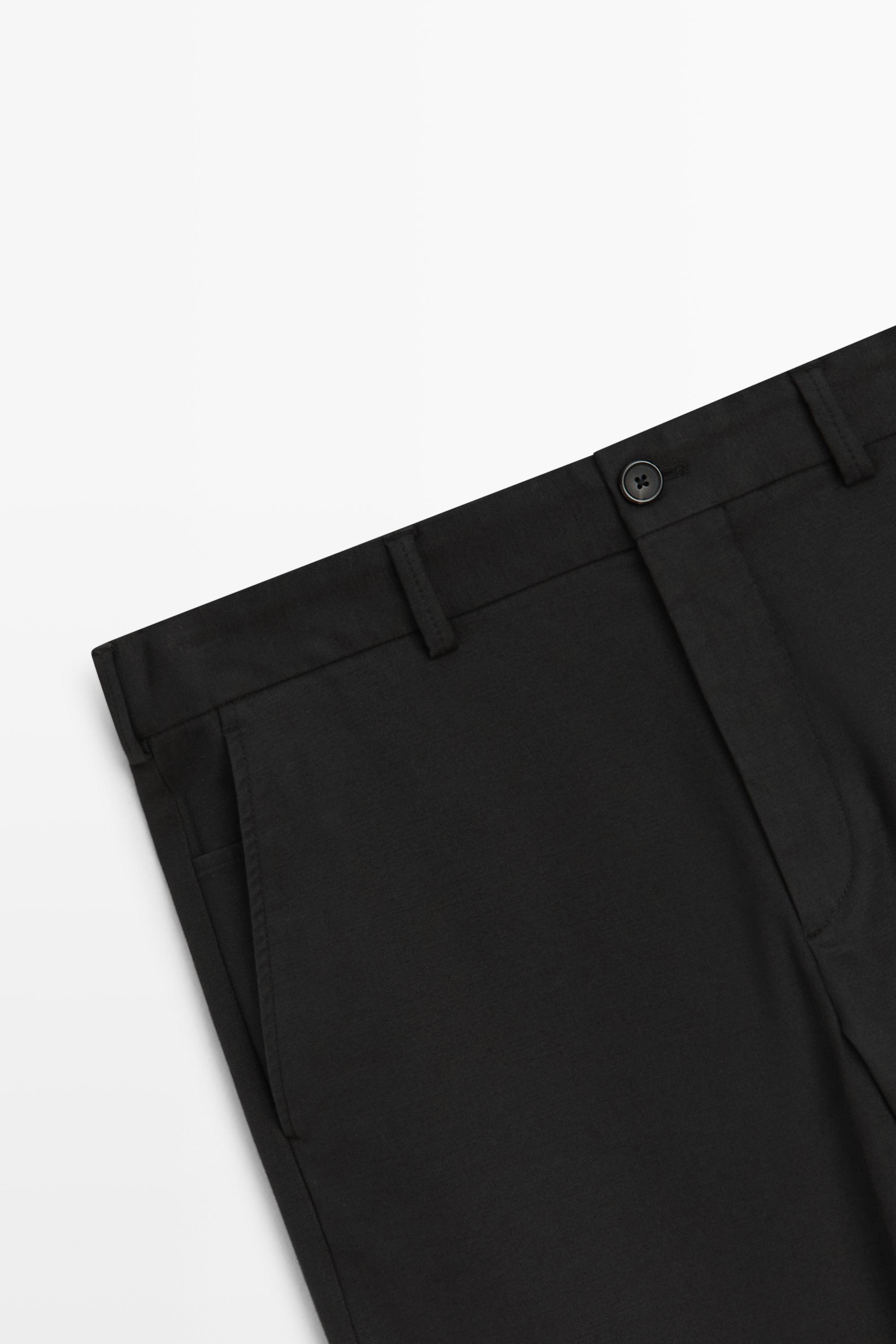 Pantalon slim en coton mélangé