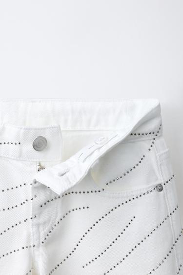 JEAN LARGE STRASS ET ÉTOILES - Blanc de Zara - Image 2