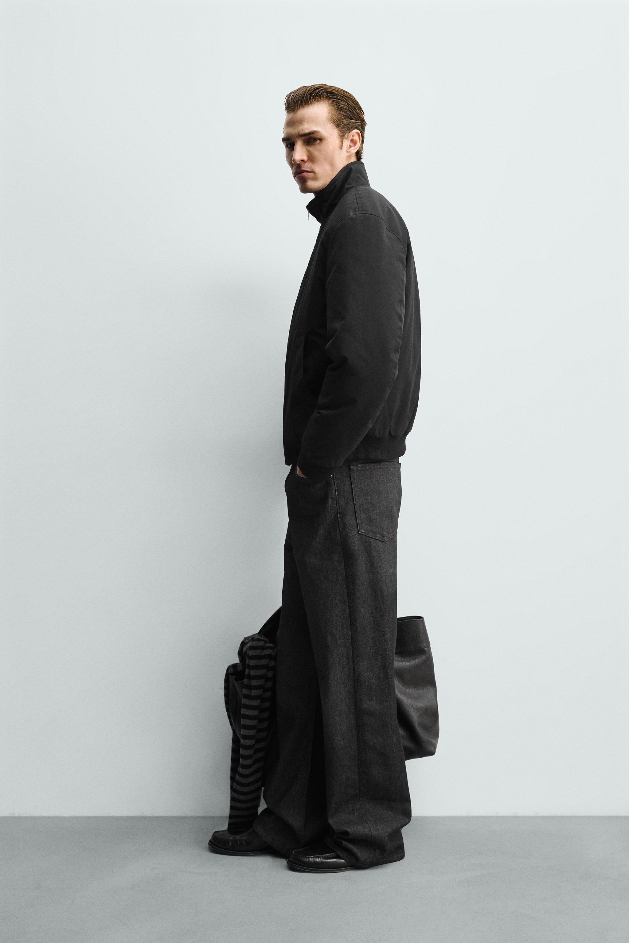 撥水加工入りパフジャケット - ブラック | ZARA Japan / 日本