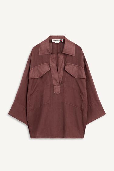 PCKT SHRT - teja oscuro de Zara