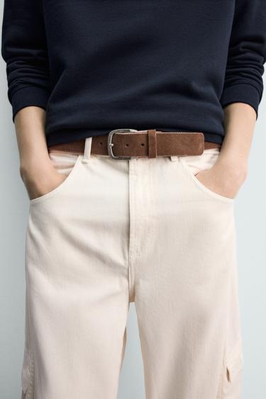 BAGGY FIT CARGO TROUSERS WITH SEAMS - Ecru by Zara - Image 5
