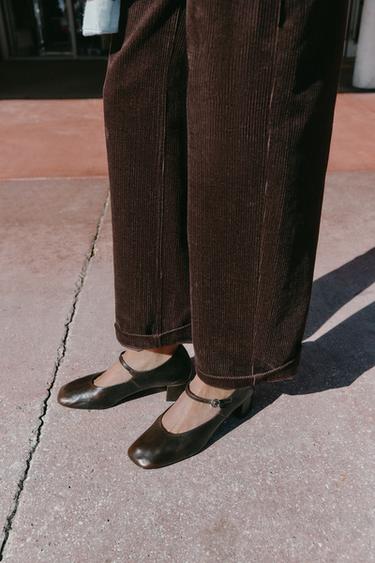 LEATHER HEELS - Brown by Zara - Image 0