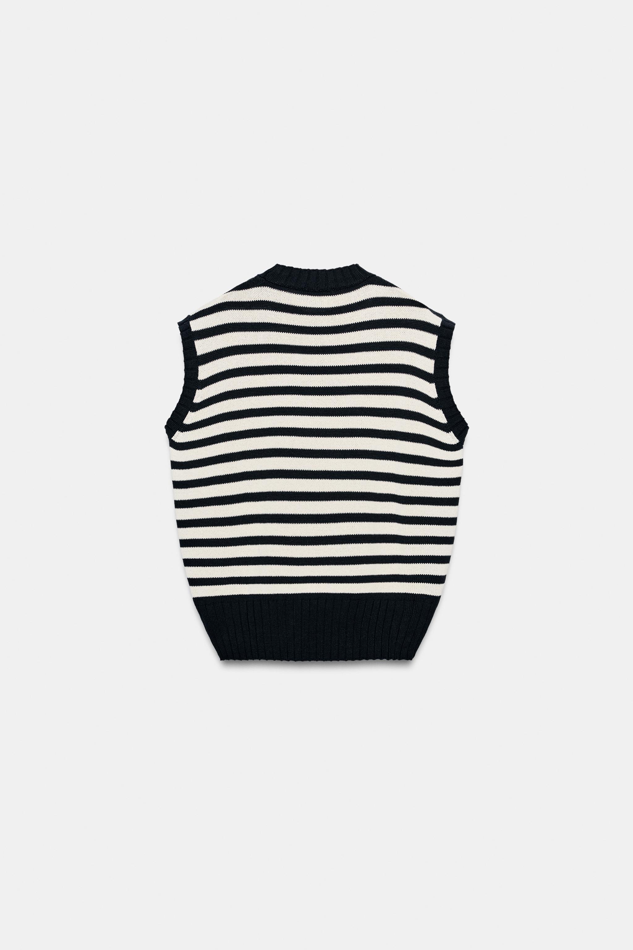 STRIPED KNIT VEST