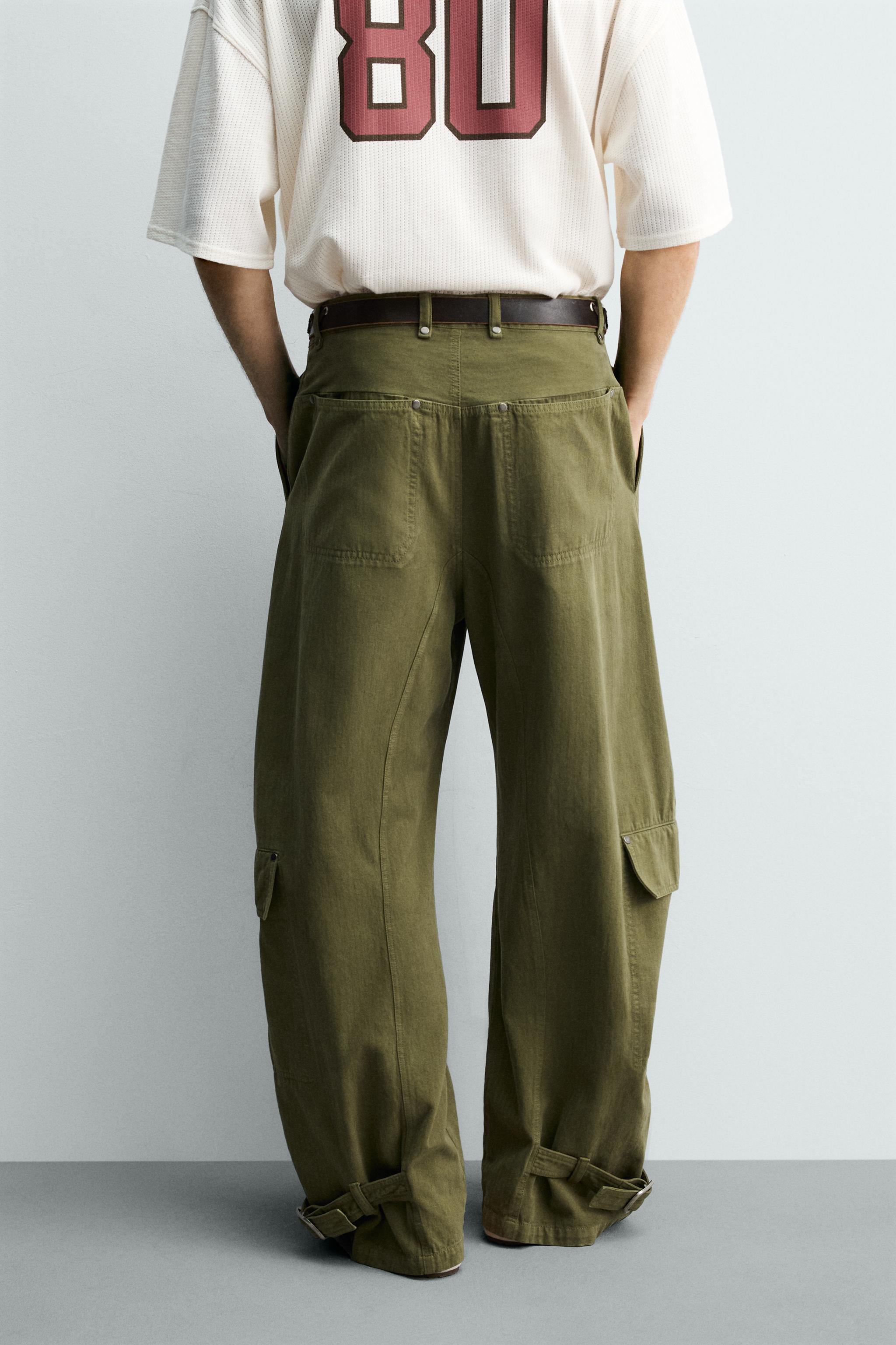 CARGO PANTS WITH SIDE LOOPS - Indigo | ZARA Canada