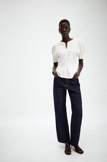 CAMISETA PEPLUM SOFT - Blanco de Zara