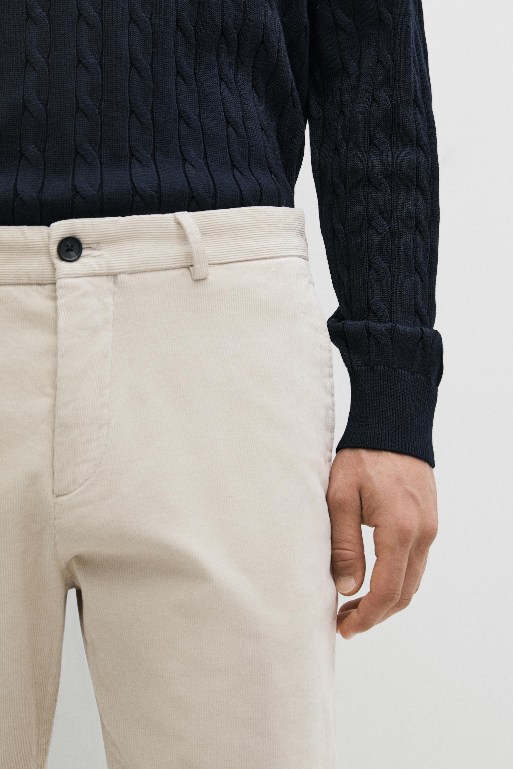 Slim fit corduroy pants