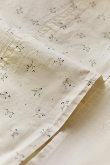 MINI FLORAL MINI COT SHEET SET - Bluish by Zara - Image 6