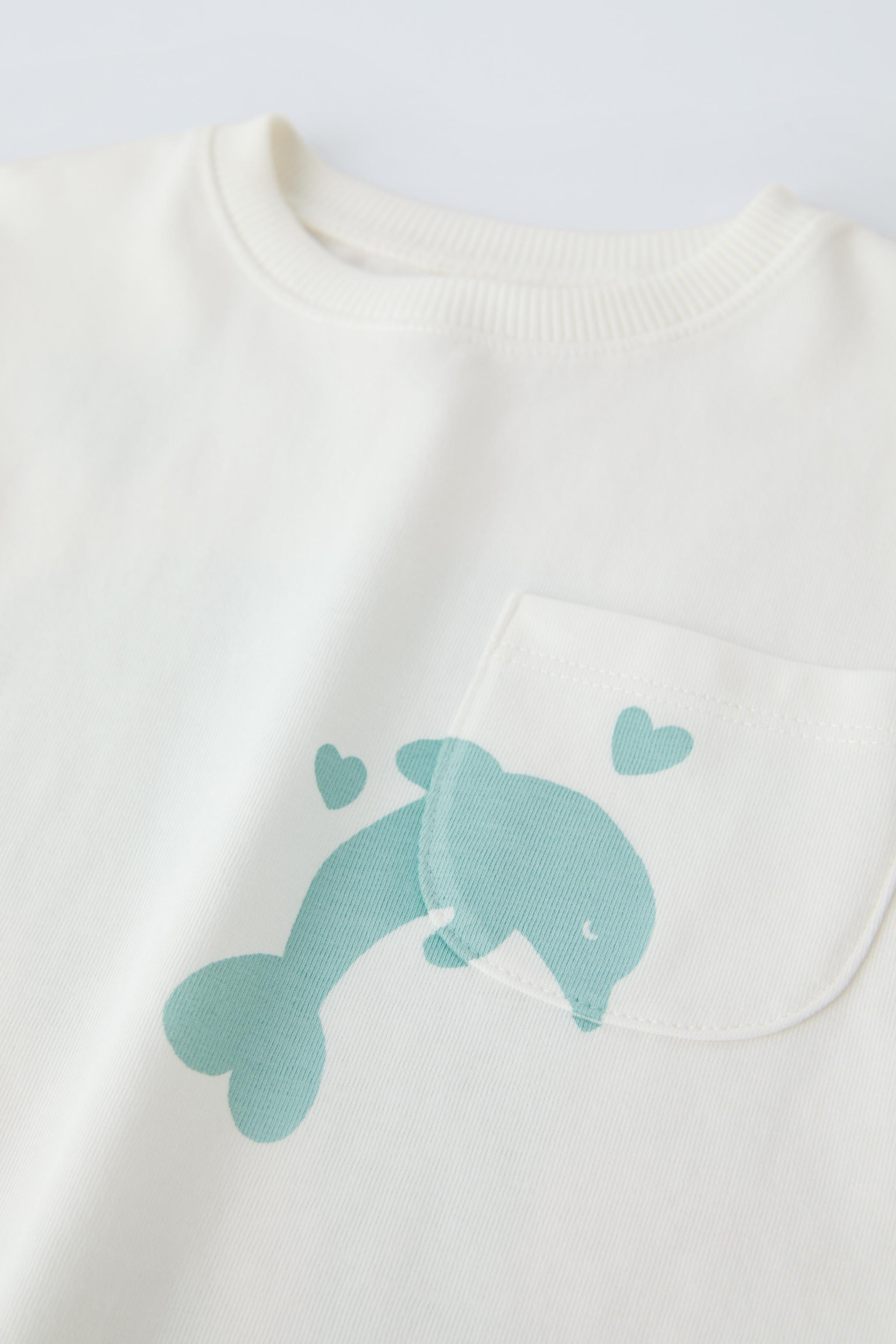 プリント ポケット Ｔシャツ - パステルピンク | ZARA Japan / 日本