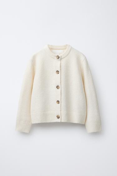 CHAQUETA DE PUNTO LISA - Vainilla de Zara - Imagen 0