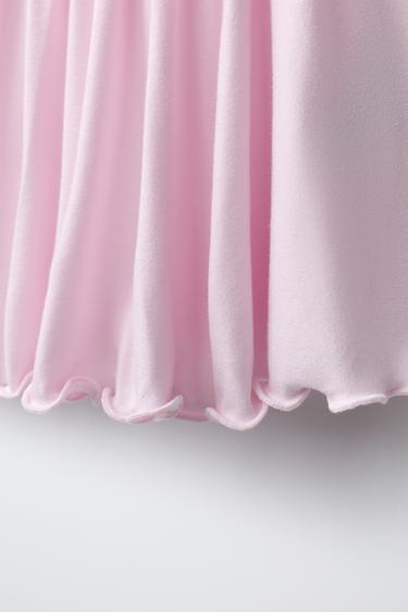JUPE À VOLANTS CLOUTÉE - Rose de Zara - Image 3