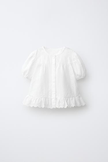 ROMANTIC EMBROIDERED SHIRT - White by Zara