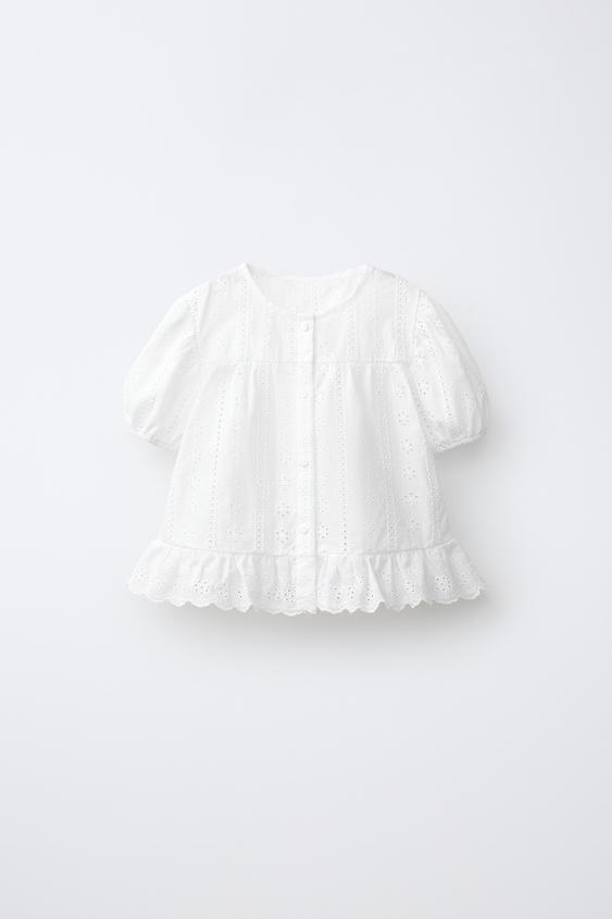 ROMANTIC EMBROIDERED SHIRT - White by Zara - Image 0